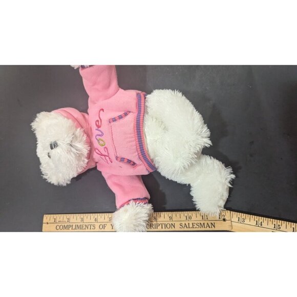 Dan Dee  Teddy Bear With Pink Hoodie plush stuffed animal toy  Love - Picture 9 of 10